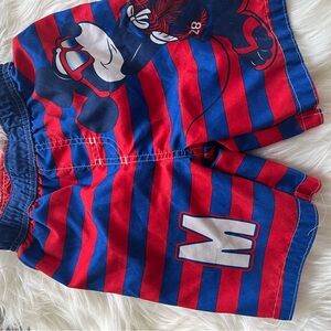 Kids Red and Blue Striped Shorts